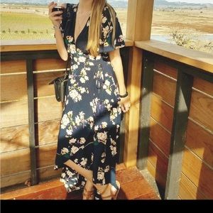 COTTON CANDY LA Floral Wrap Dress